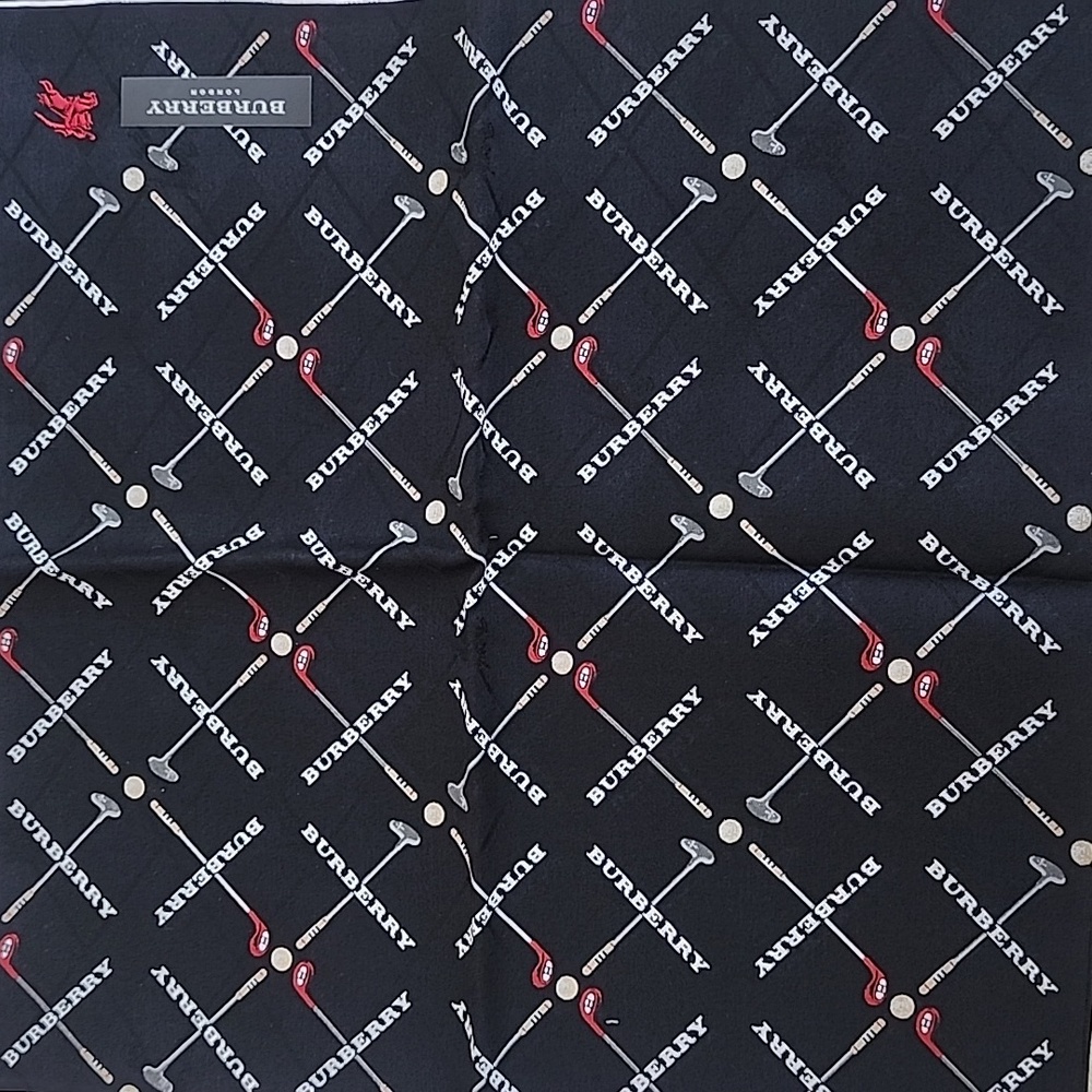 NWT's Pristine Vintage Burberry London Golf Handkerchief